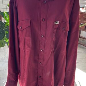 DIXXON Men's Deep Red Flannel Shirt